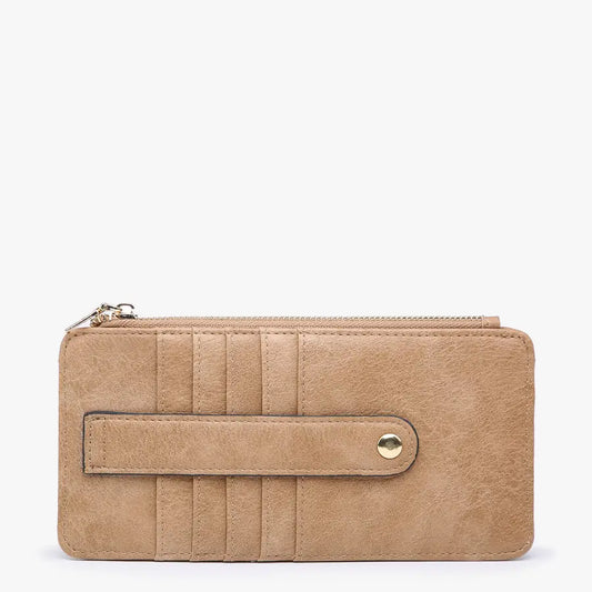 Saige Slim Card Holder Wallet- Mocha