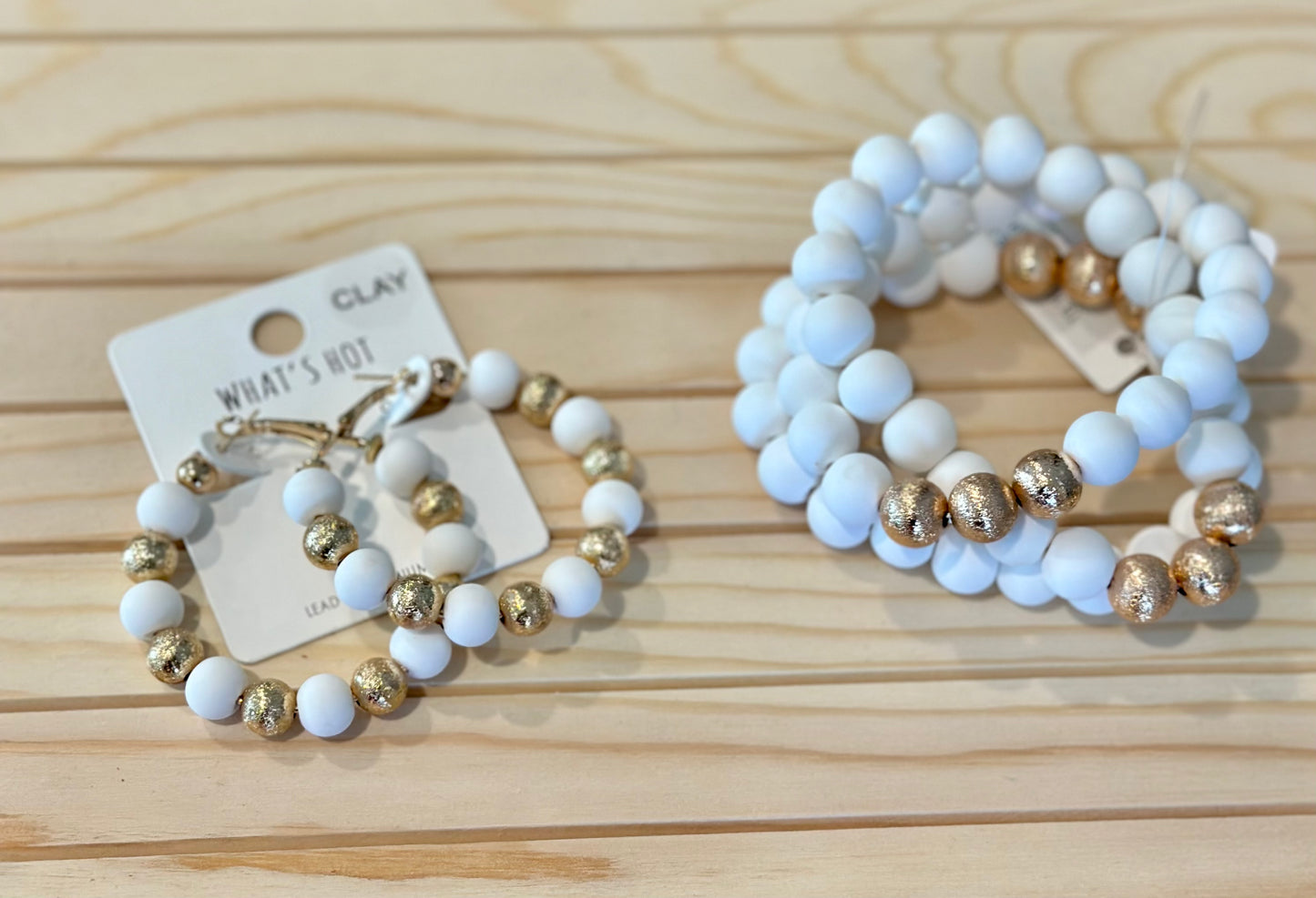 Clay Beaded Bracelets - Three Colors