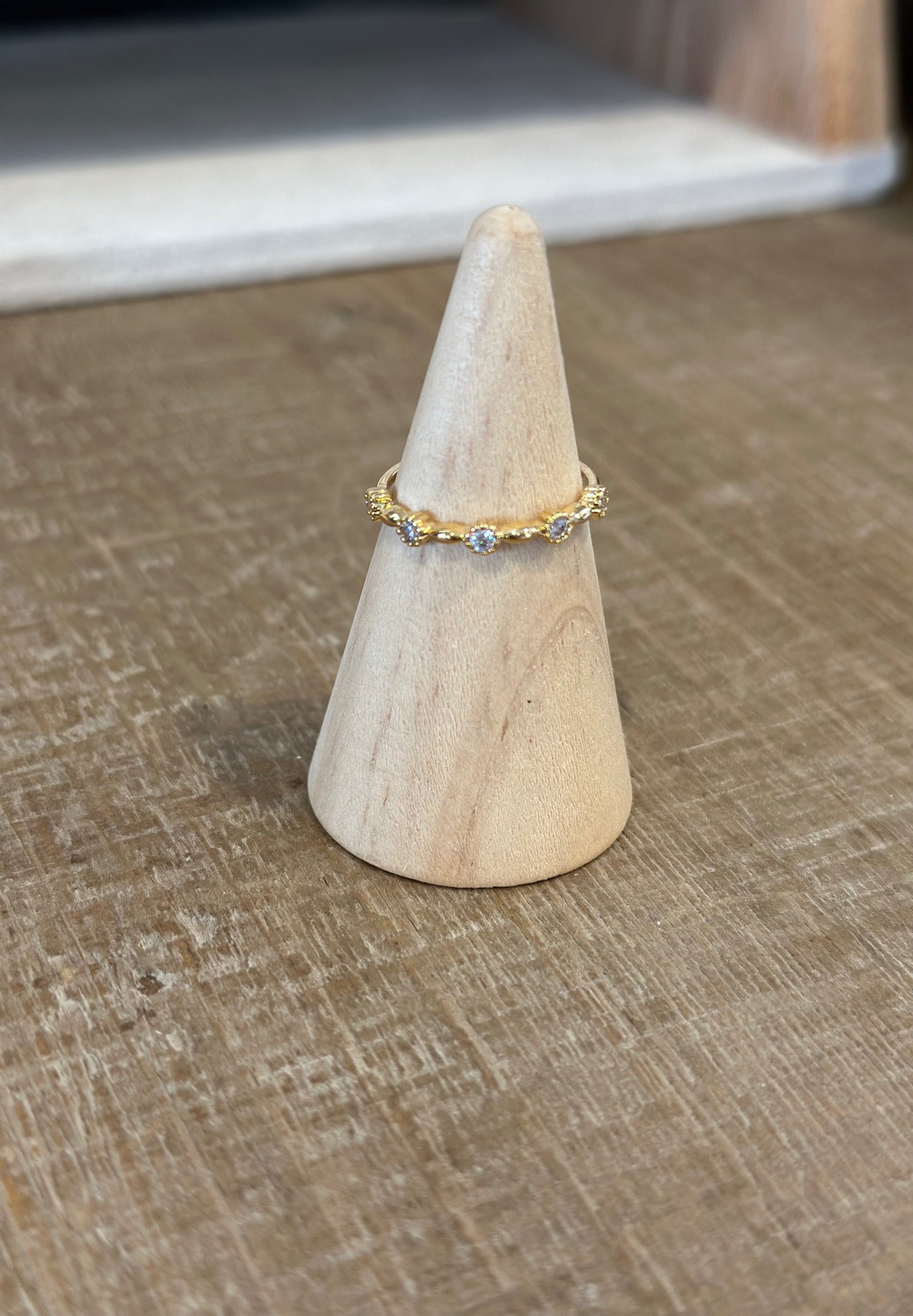 Gold and Crystal Rings