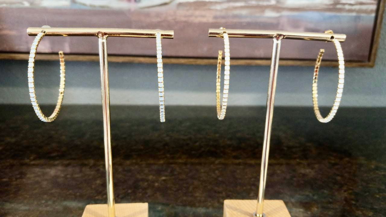 Sparkle Hoop Earrings - Medium