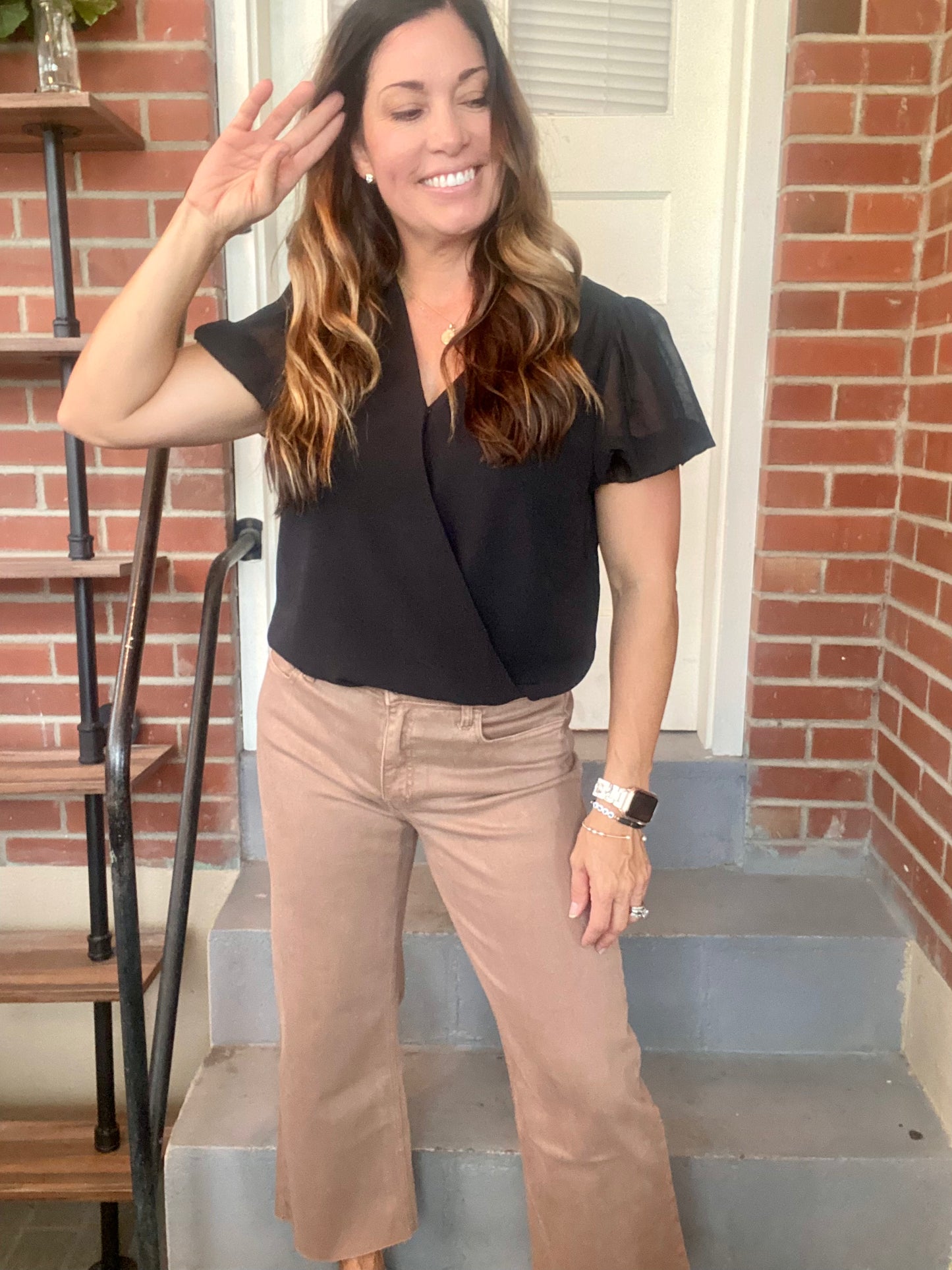 High Rise Crop Jeans - Mocha Malt