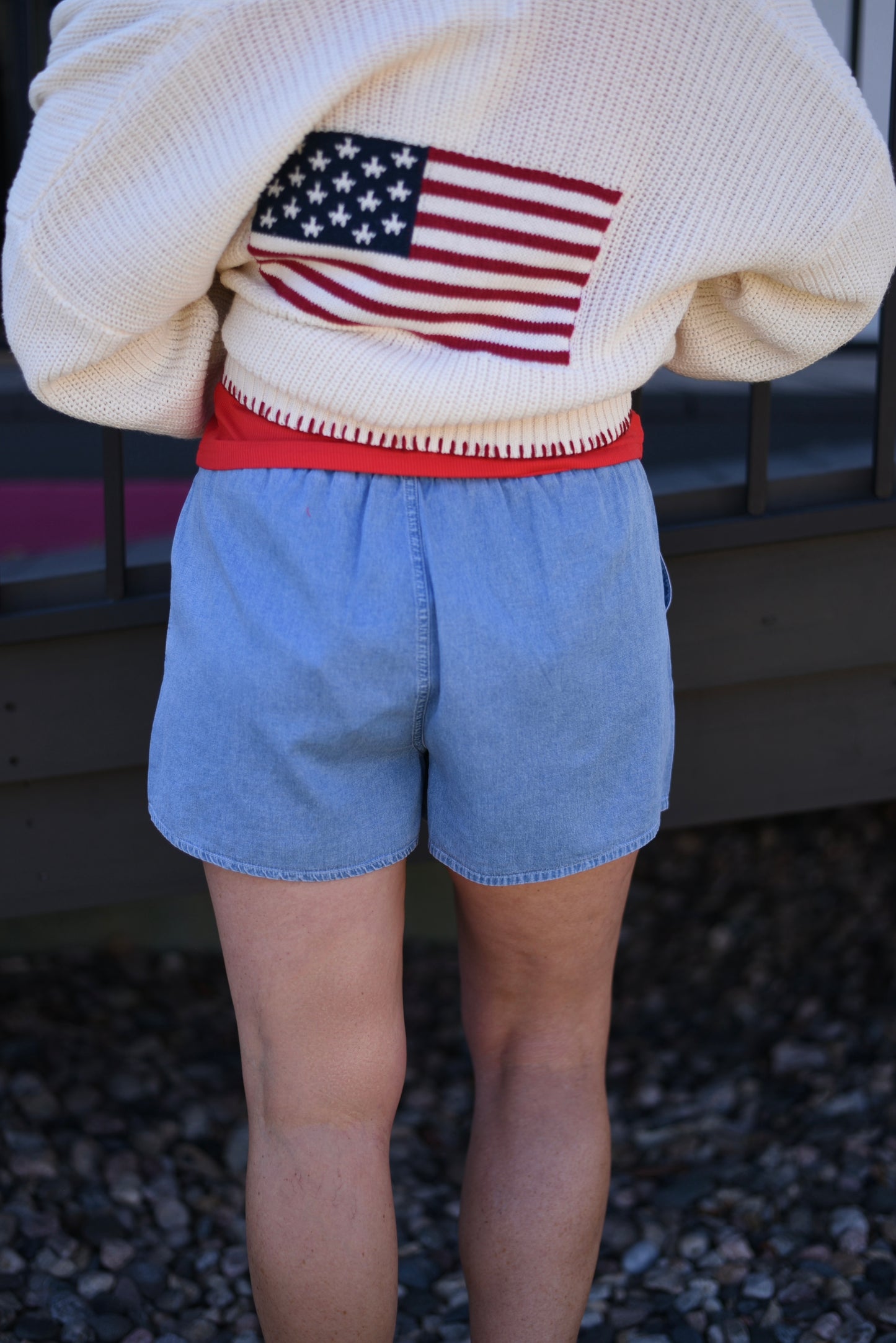 Snow Washed Trim Shorts