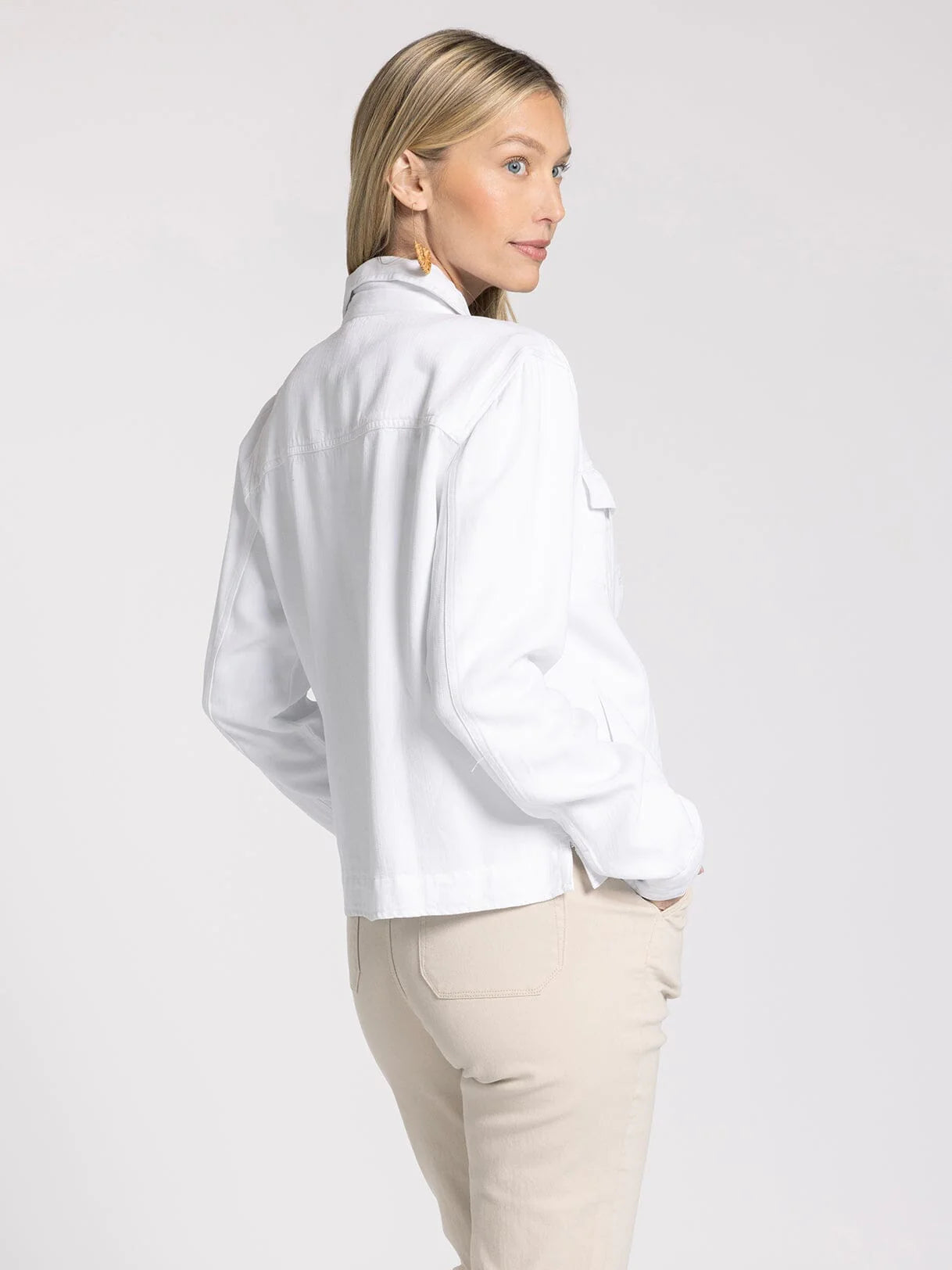 Jackie Denim Jacket - White - Restocked