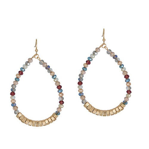 Fall Dark Beaded Earrings