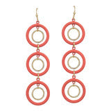 Blue and Gold Layered Earrings