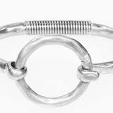 Silver Circle Hinged Bracelet