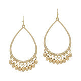 Matte Gold Beaded Earrings