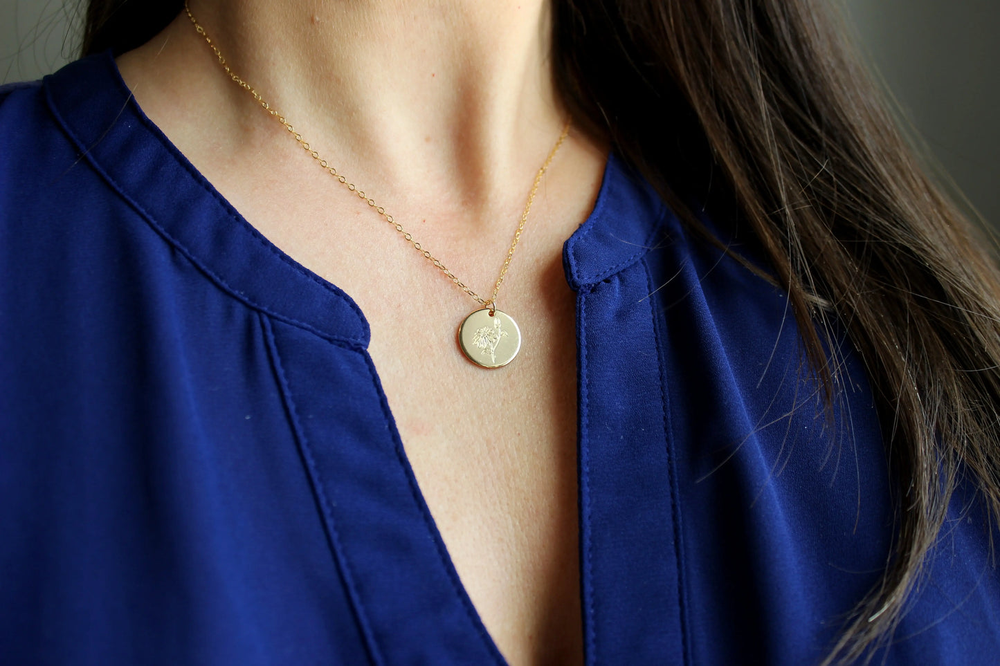 Gold Birth Flower Necklaces