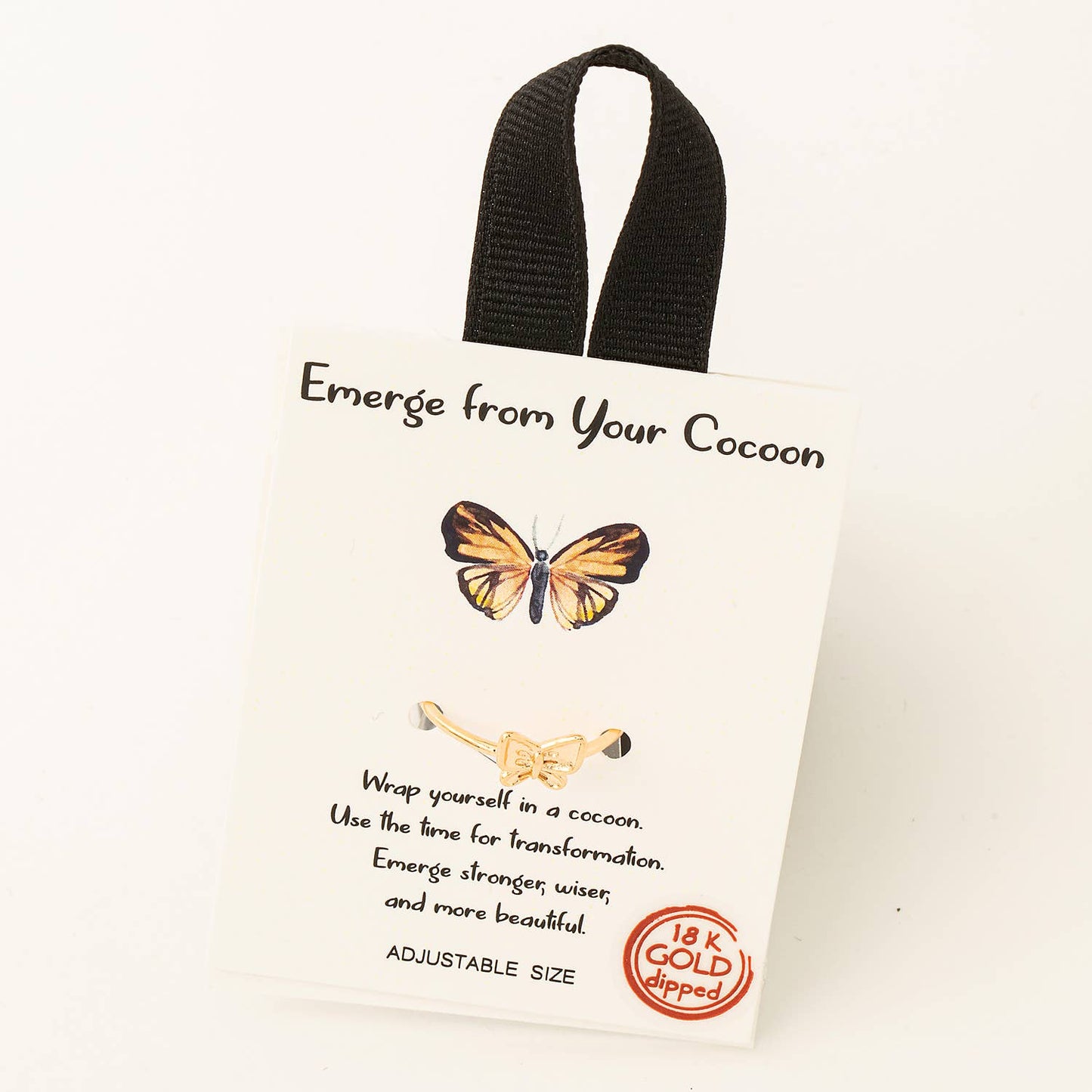 Dainty Butterfly Adjustable Ring
