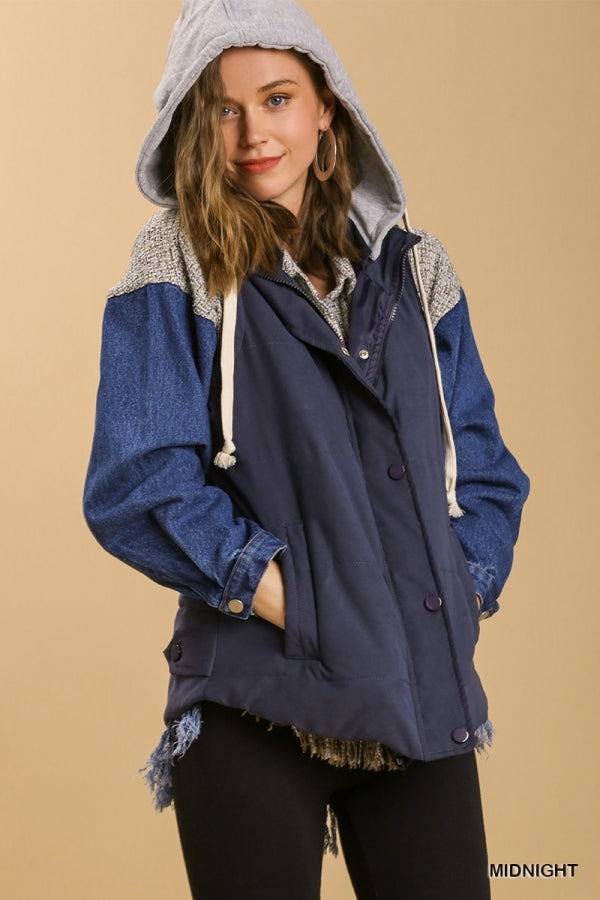 Button Parka Vest - M