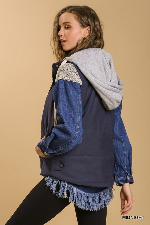 Button Parka Vest - M