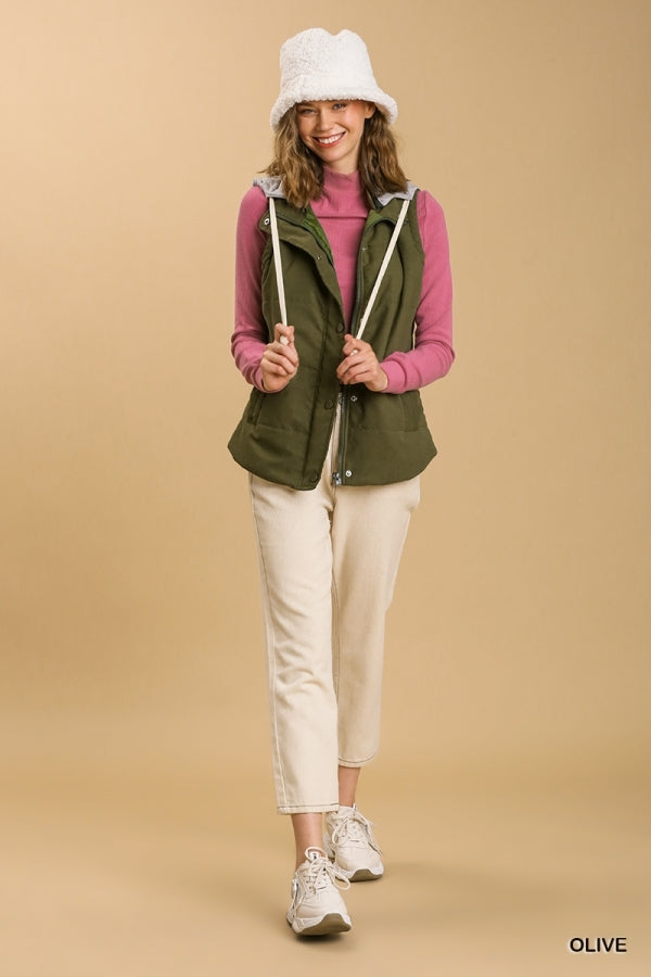 Button Parka Vest - M