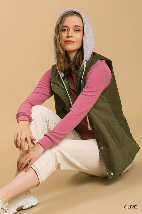 Button Parka Vest - M