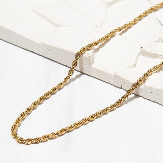 Gilded Gold Necklace-20" Rope Chain