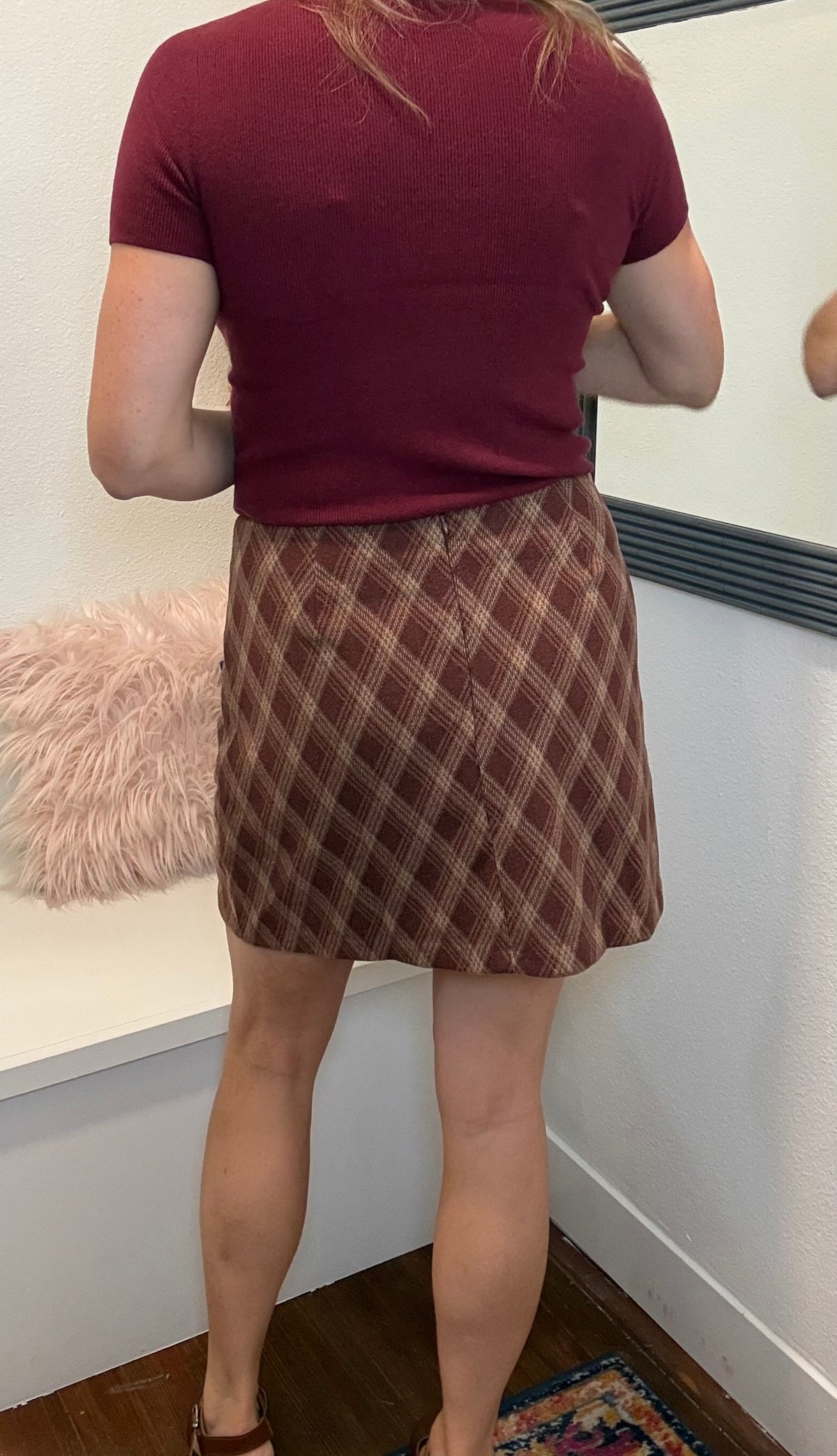 Soft Knit Sweater Top - Burgundy
