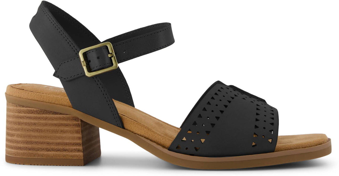 Eloise Sandal - Black Woven