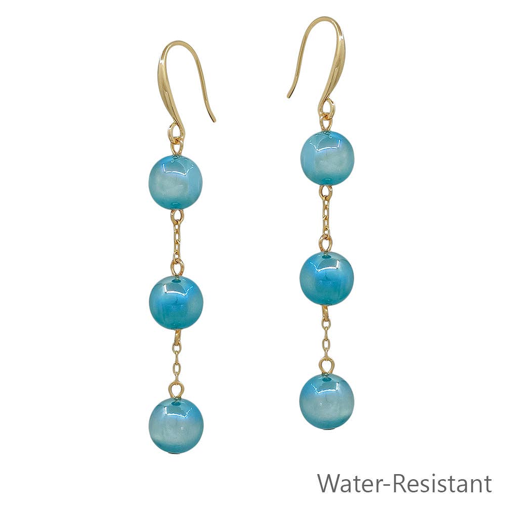 Water Resistant Blue Earrings