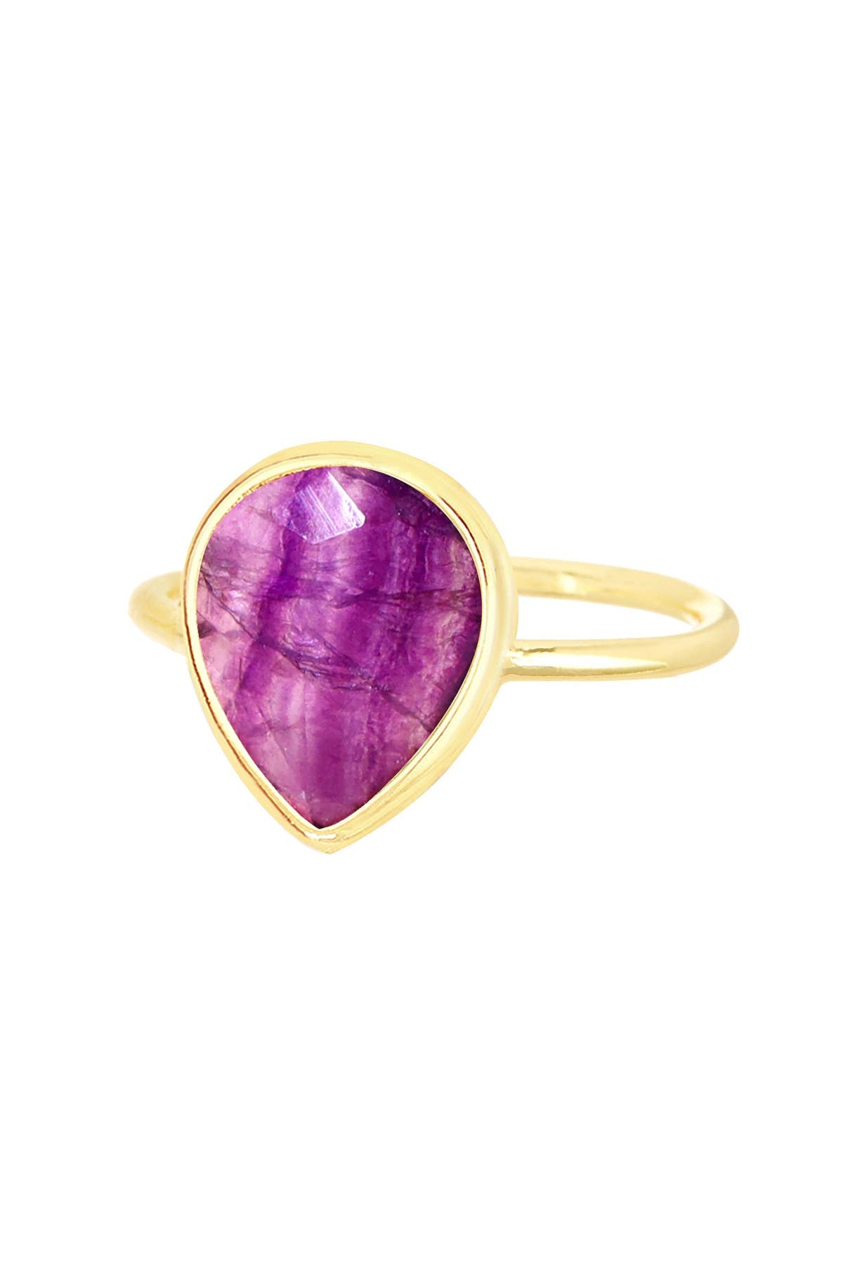 Amethyst Teardrop Ring - GF