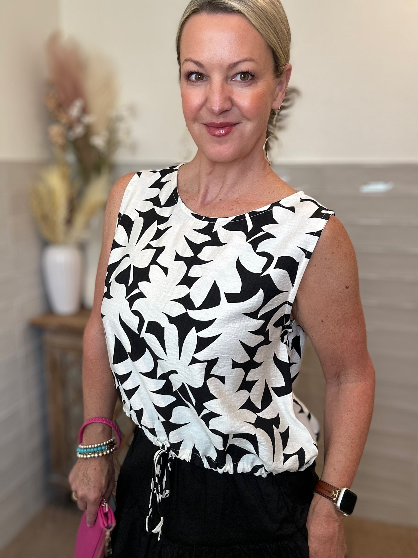 Leaf Print Top