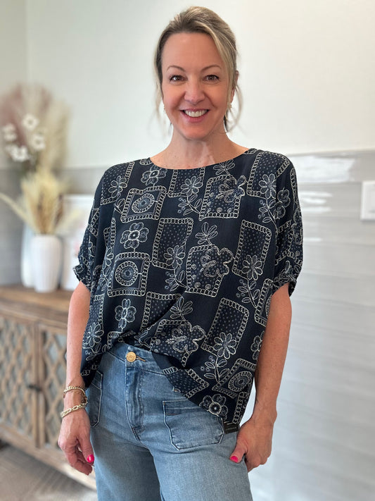 Patchwork Dolman Top