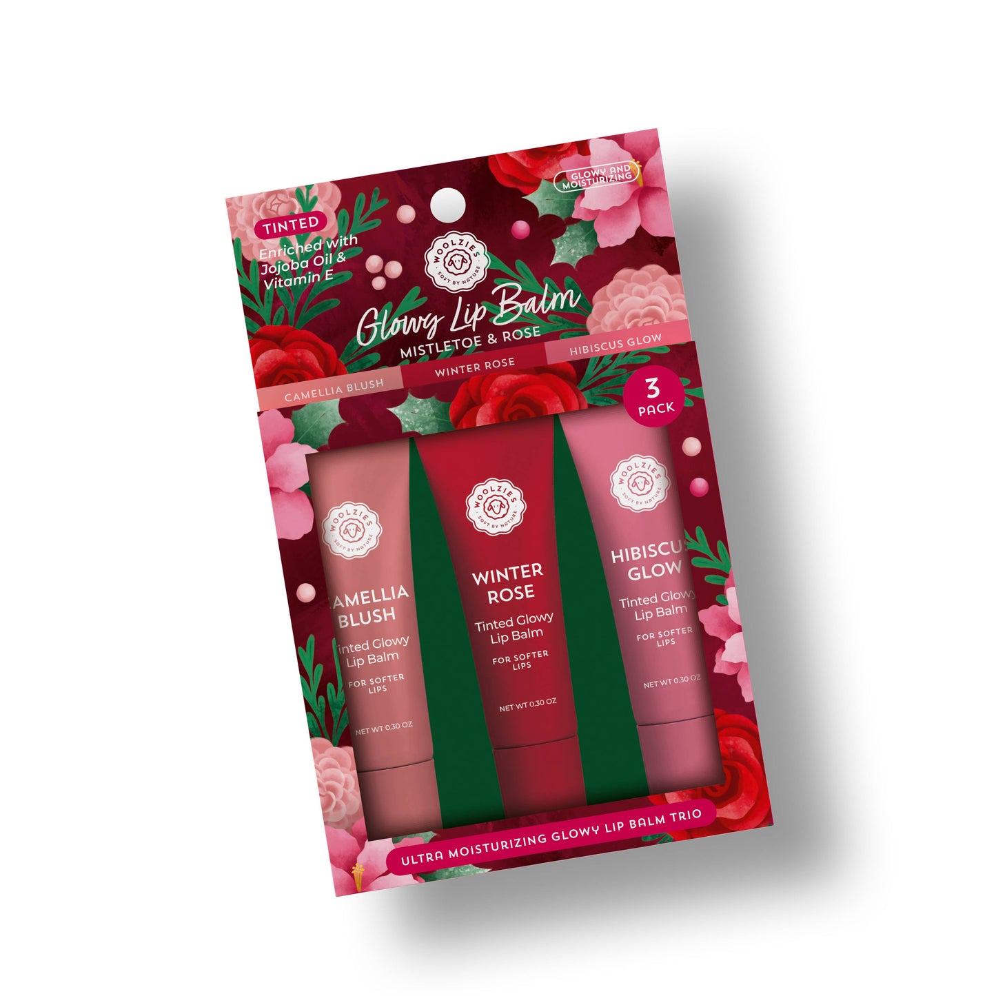 Mistletoe & Rose  Glowy Lip Balm Trio