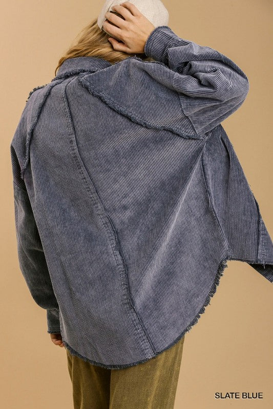 Stone Wash Jacket - Slate Blue