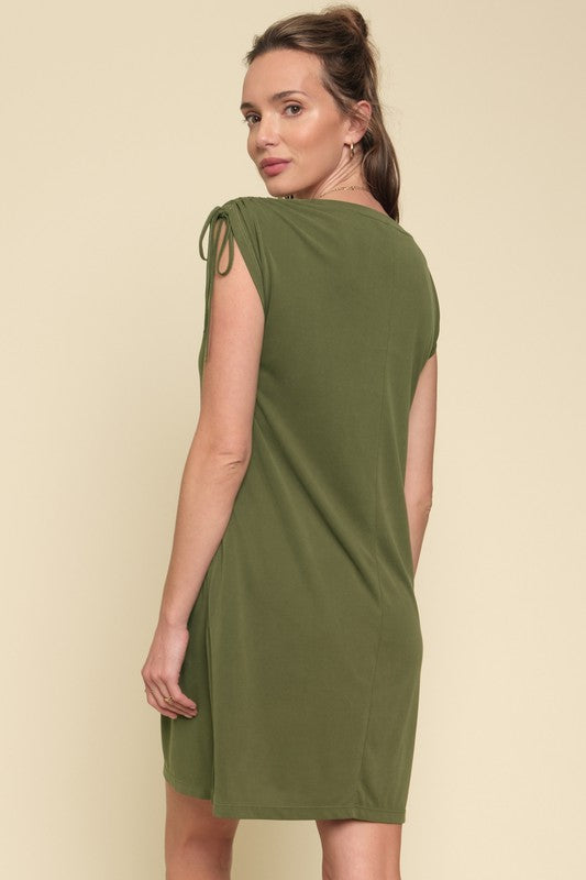 Modal Olive Dress - Large