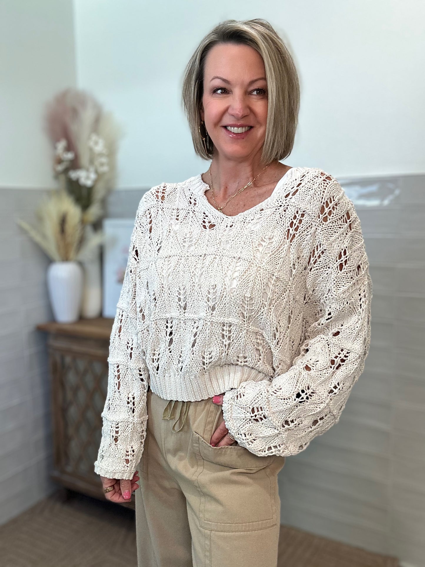 Ivory Soft Knit Sweater