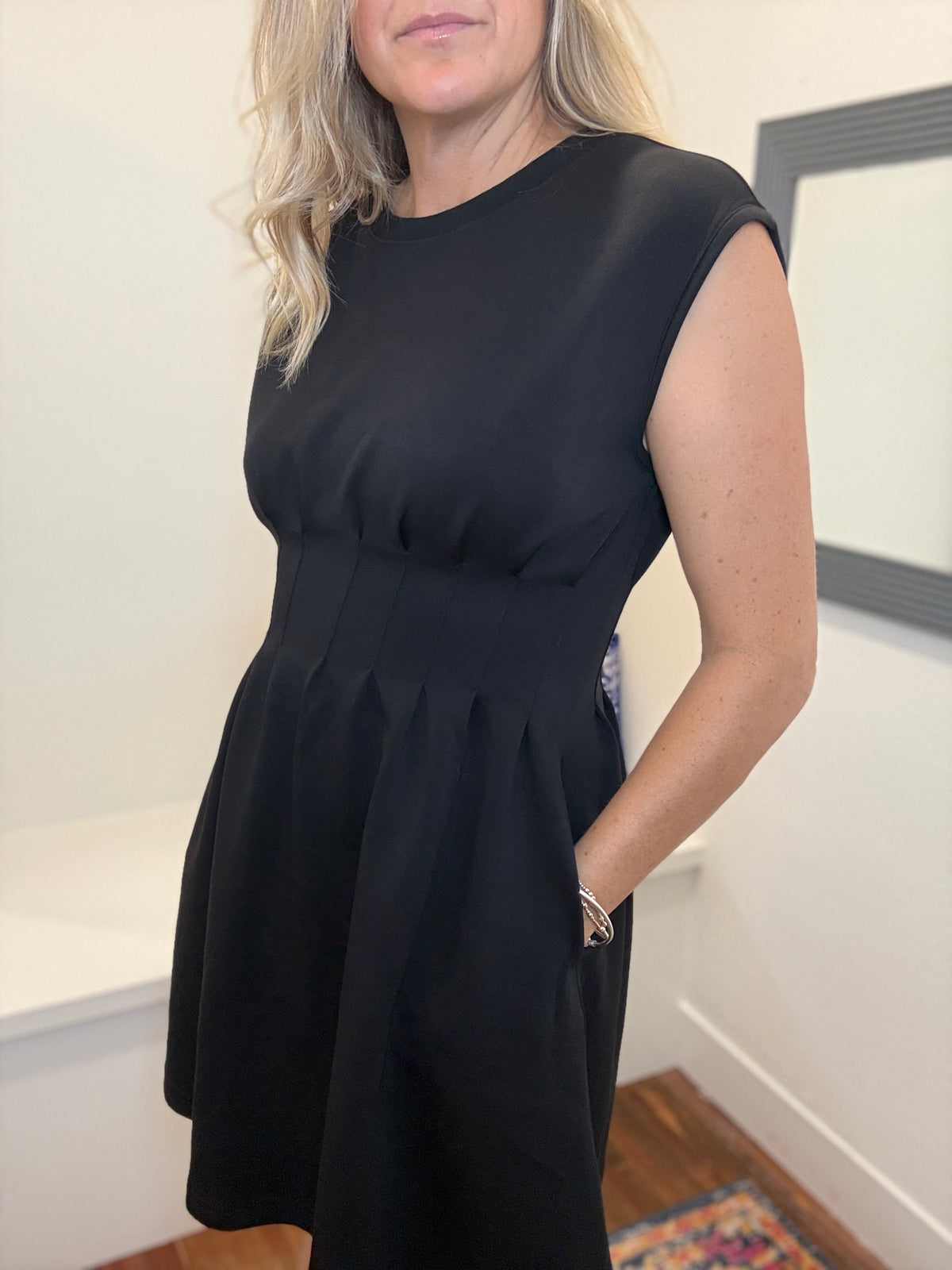 Black Pintuck Dress
