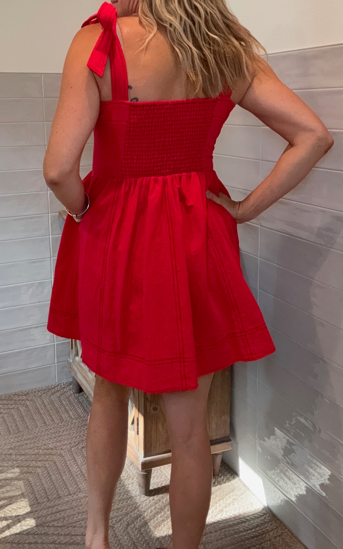 Red Game Day Mini Dress