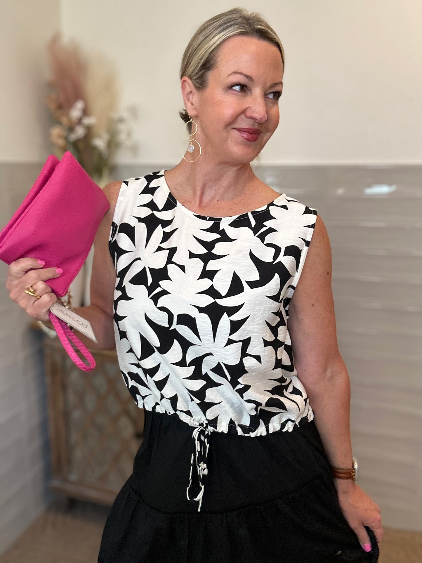 Leaf Print Top