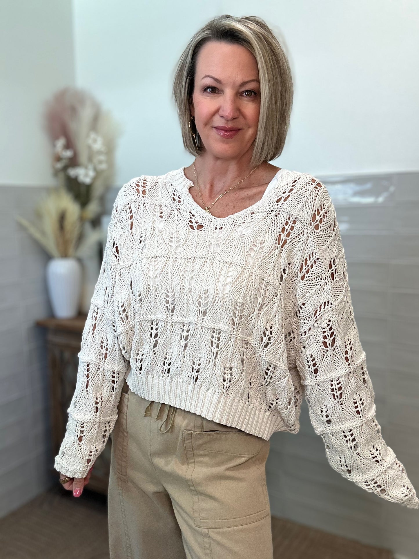 Ivory Soft Knit Sweater