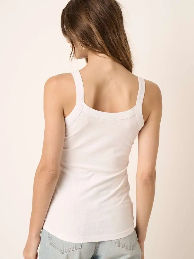 Soft Ribbed Square Neck Tank Tops - Several Colors