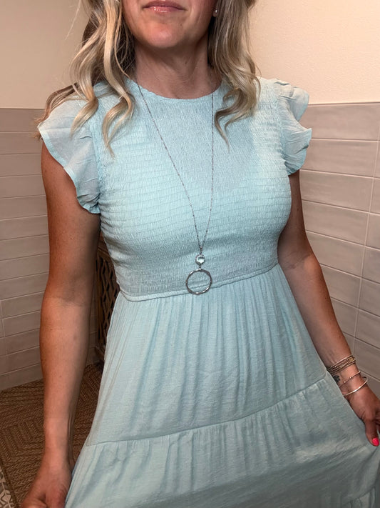 Light Sage Midi Dress