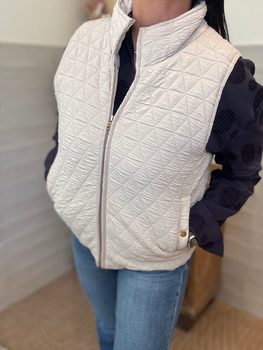 Ivory Quilted Vest