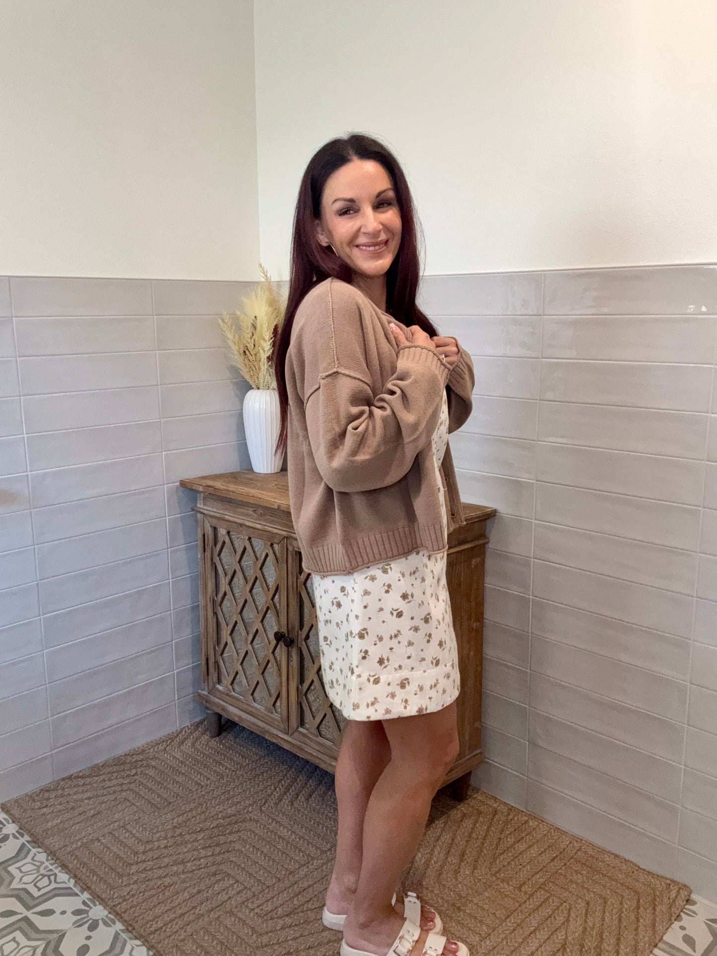 Oatmeal Denim Mini Dress