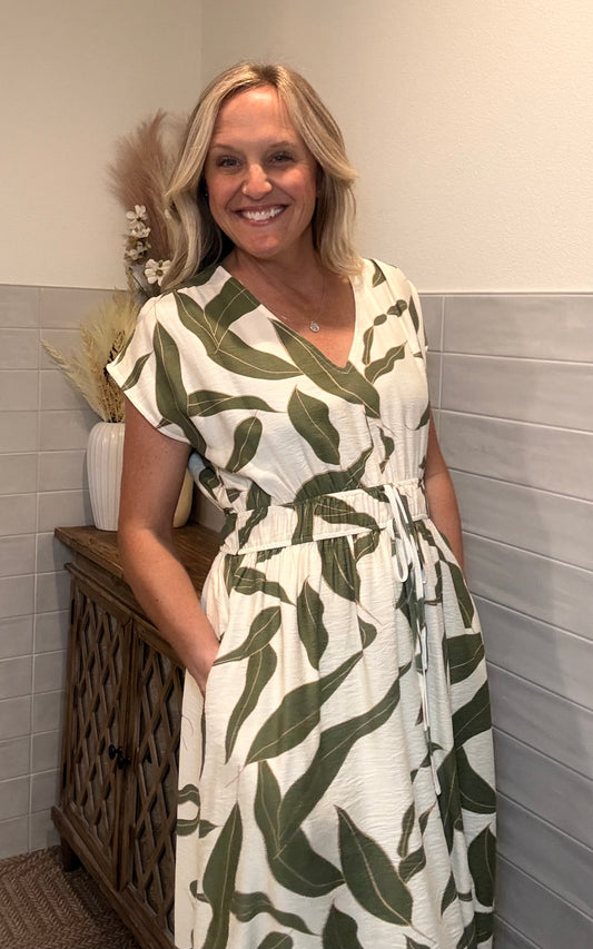 Classic Green and Ivory Dress
