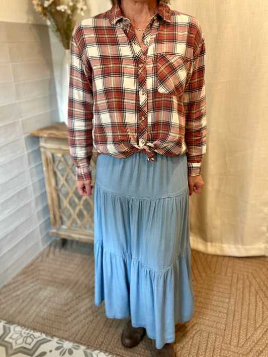 Light Wash Denim Skirt