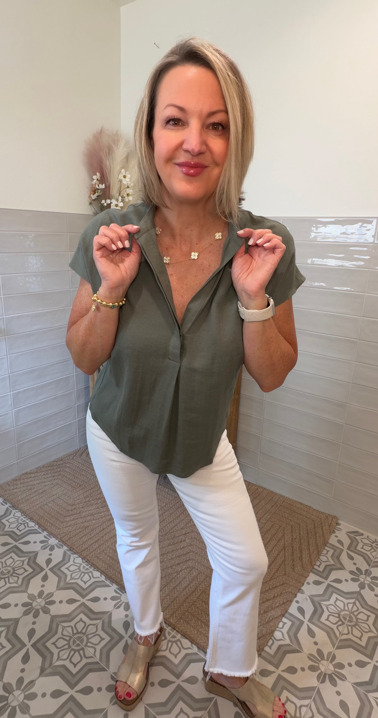 Dark Olive Blouse