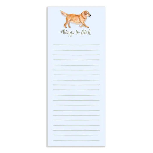 Things To Fetch Watercolor Dog Notepad