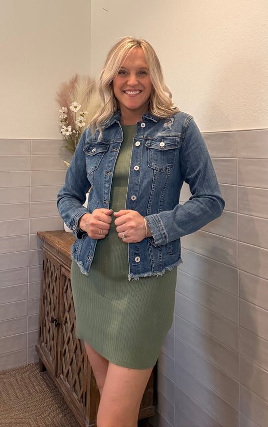 Green Tea Sweater Dress