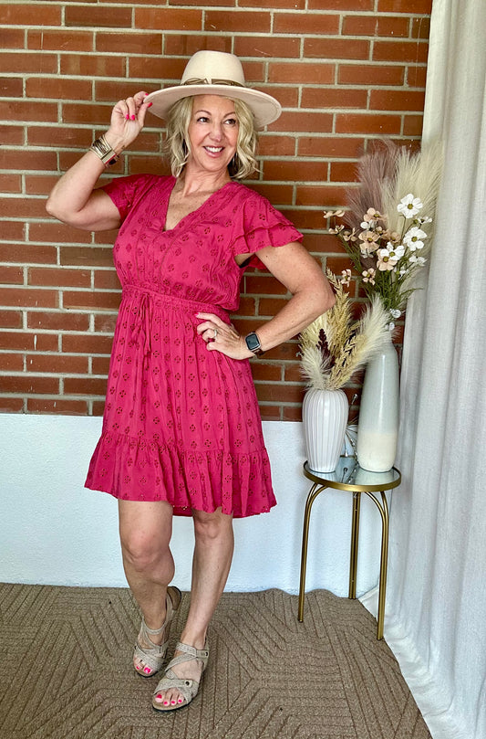 Eyelet Mini Dress - Restocked!