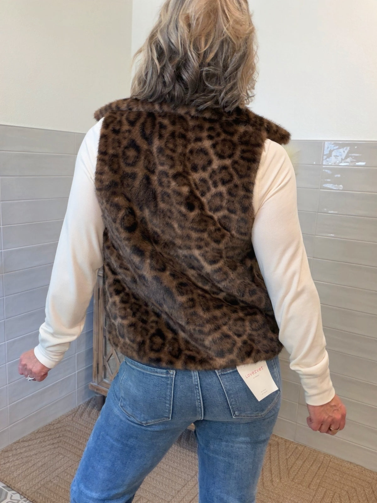 Leopard Faux Fur Vest