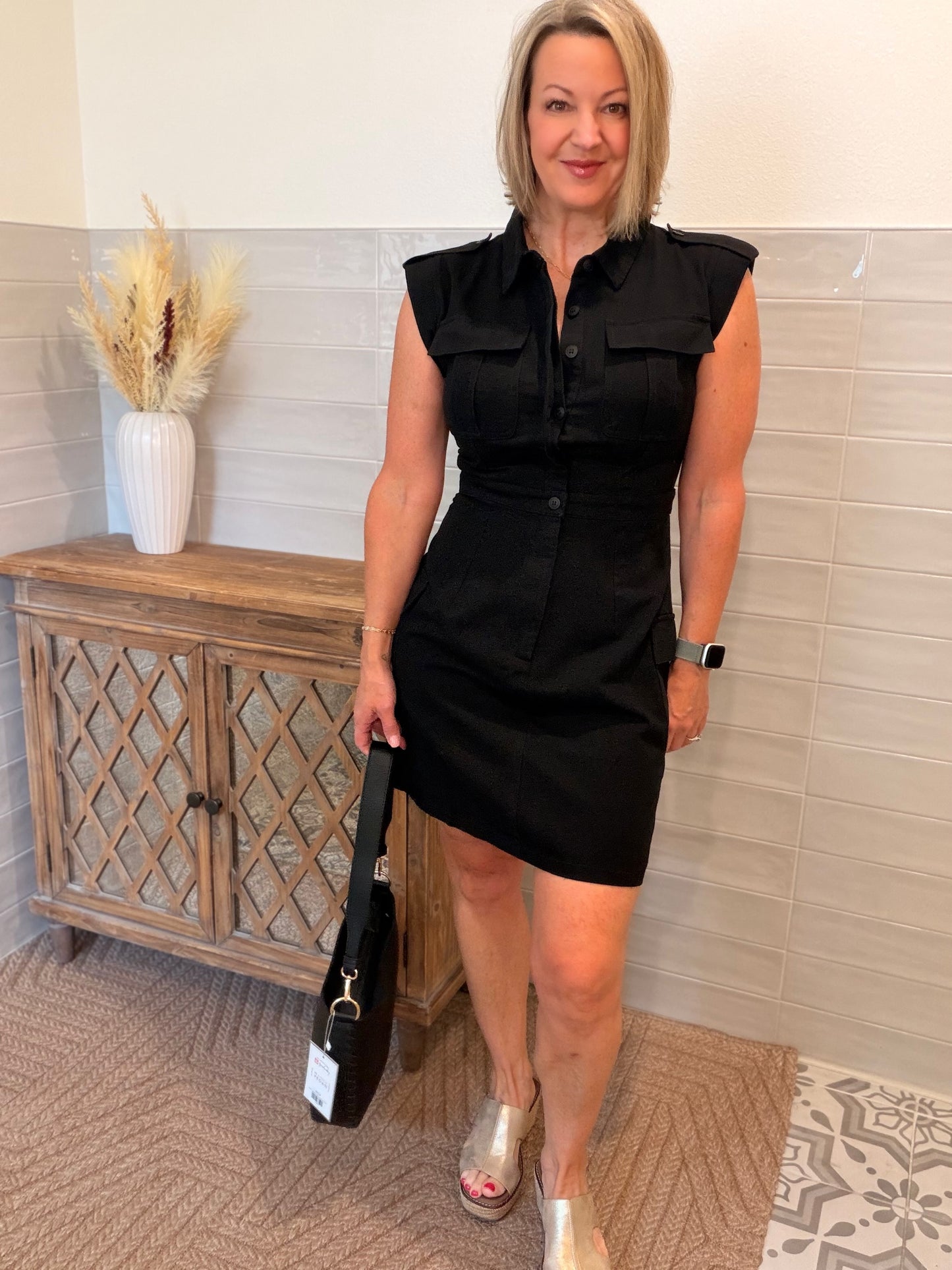 Cargo Pocket Mini Dress