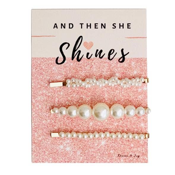 She Shines Triple Pearl Clip