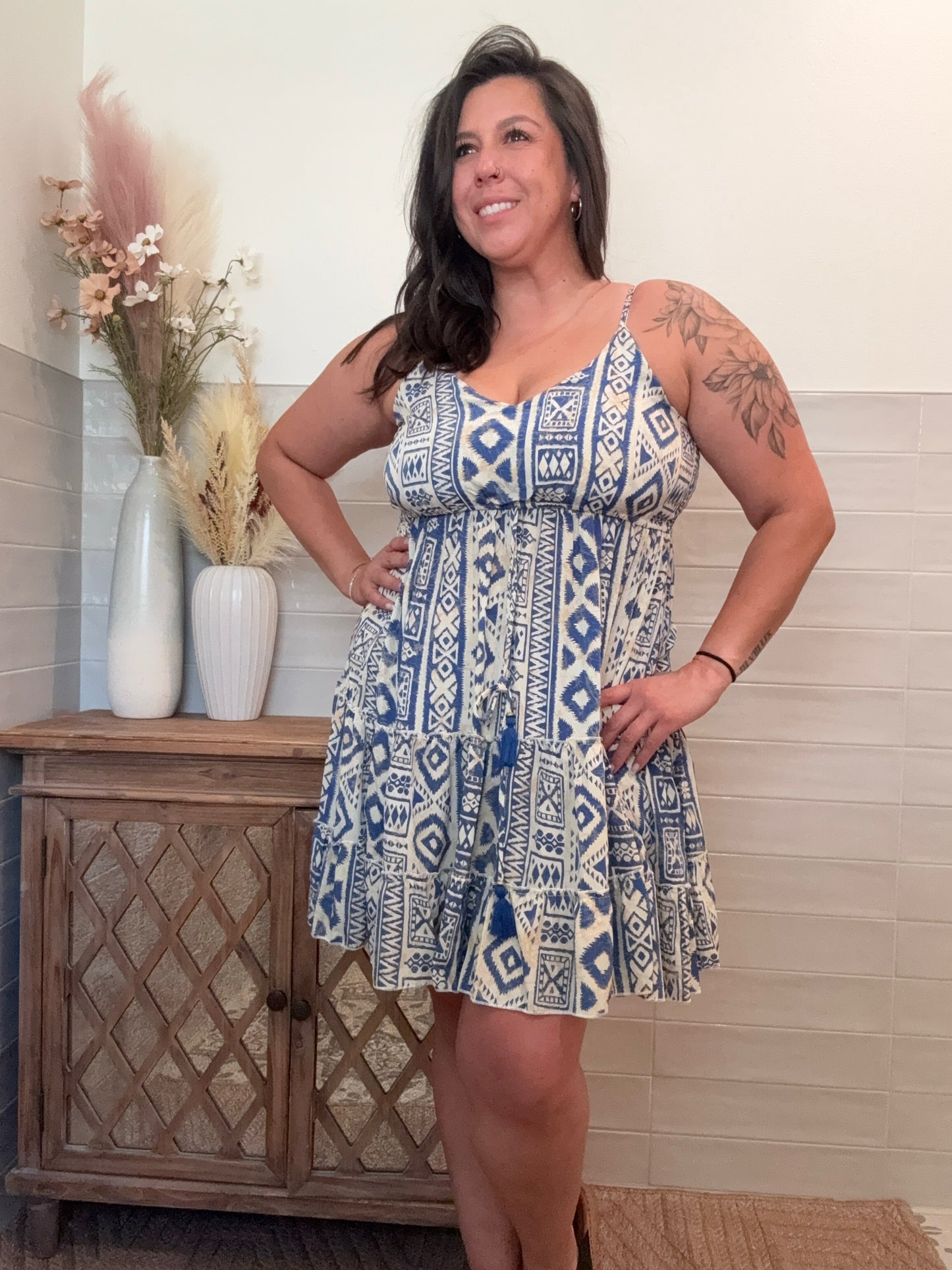 Navy and Gold Dress