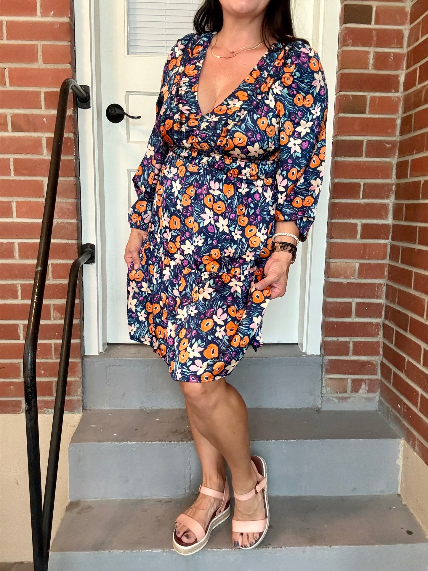 Floral Fall Dress - Large