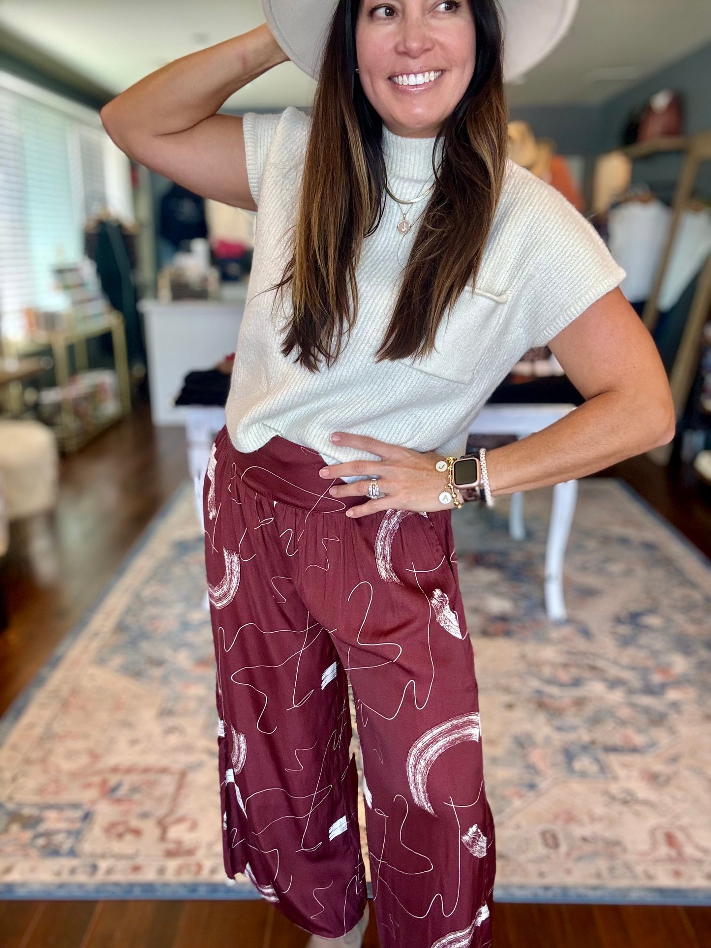 Vino Flowy Pants - Small