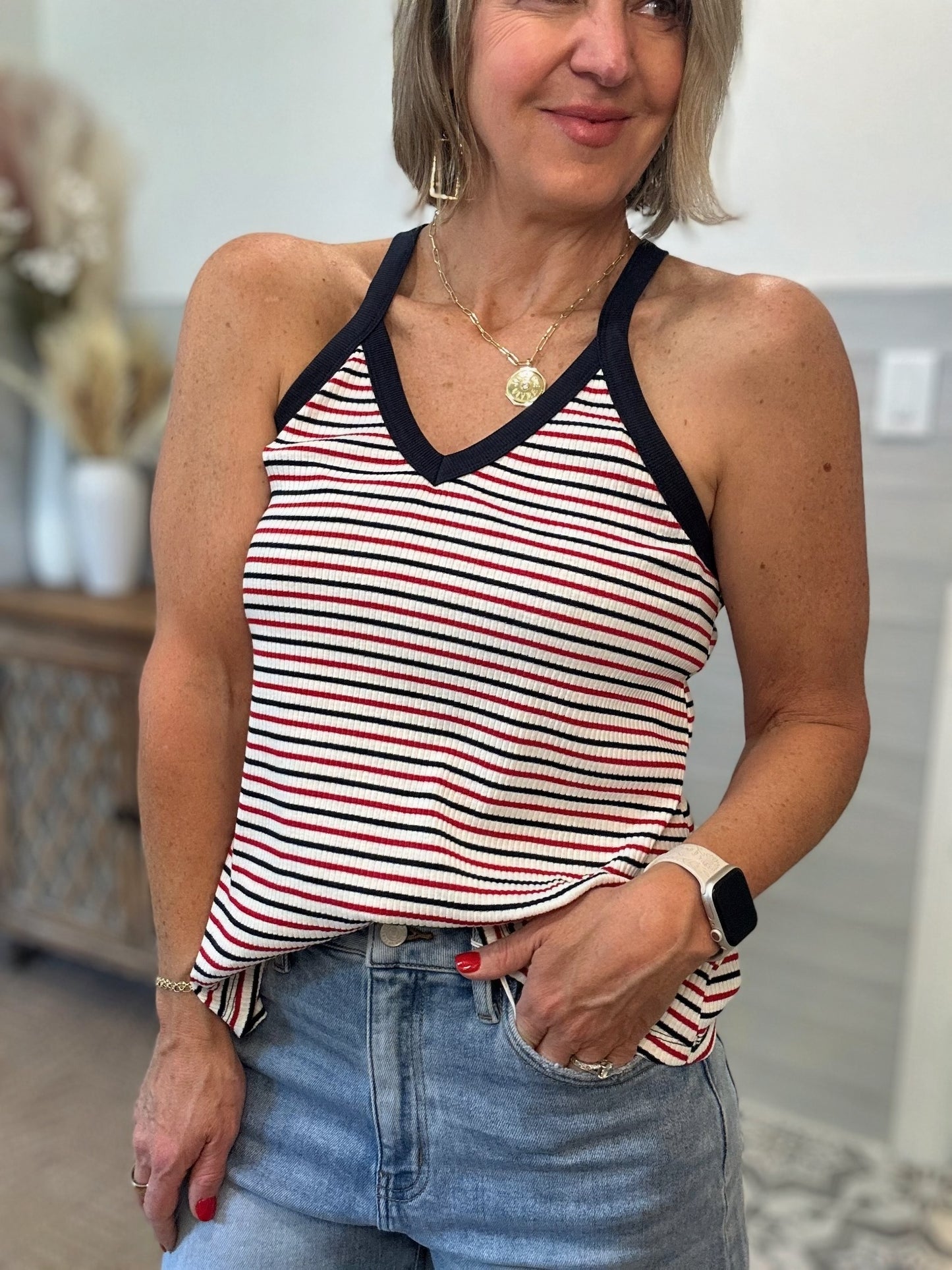 Multi Striped Tank Top