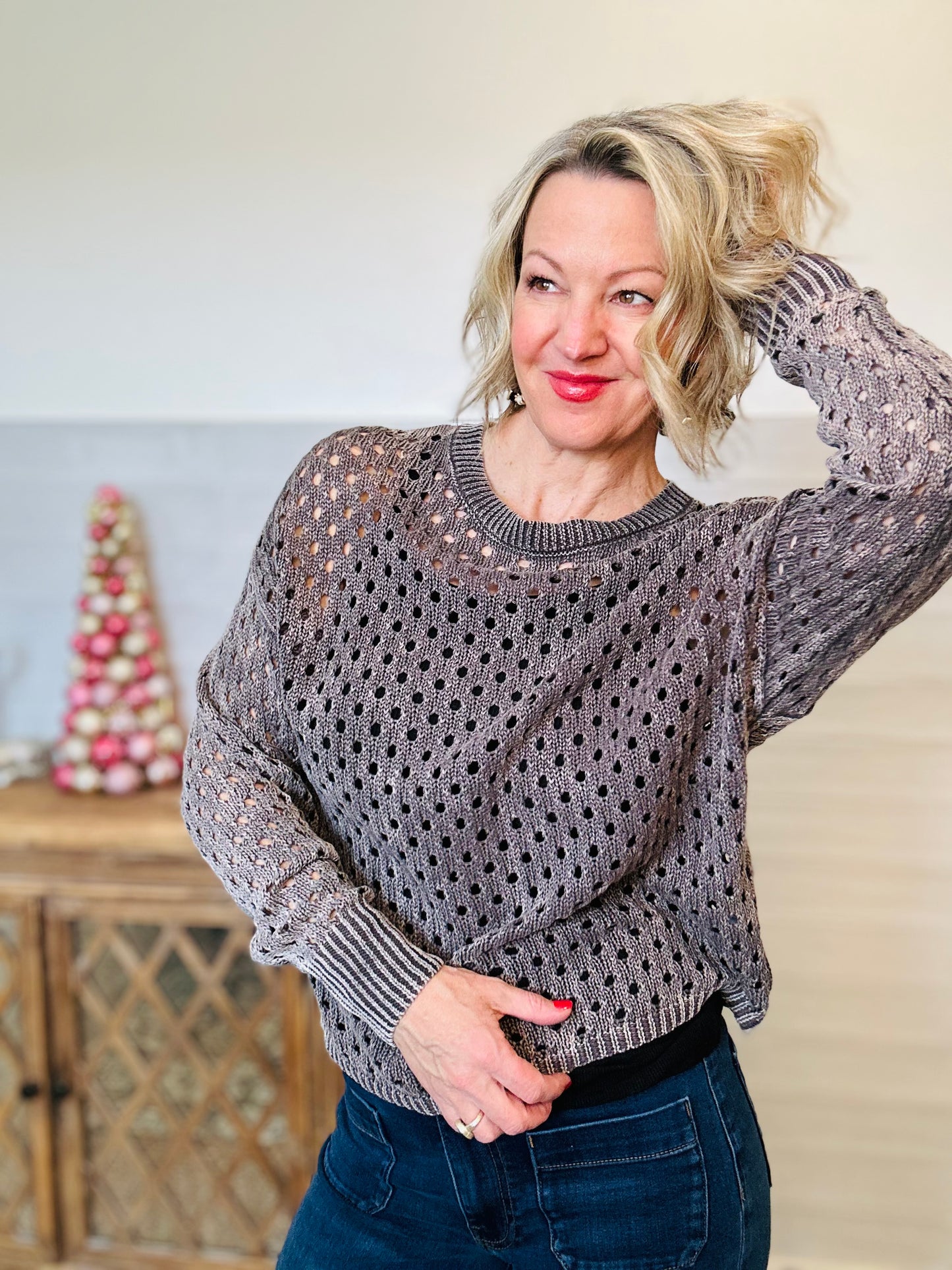 Charcoal Knit Sweater